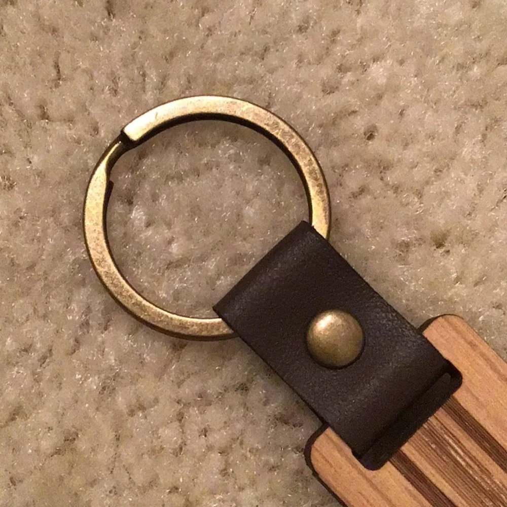 Wooden Bar Key Ring, NWOT, 1” x 4 1/4”